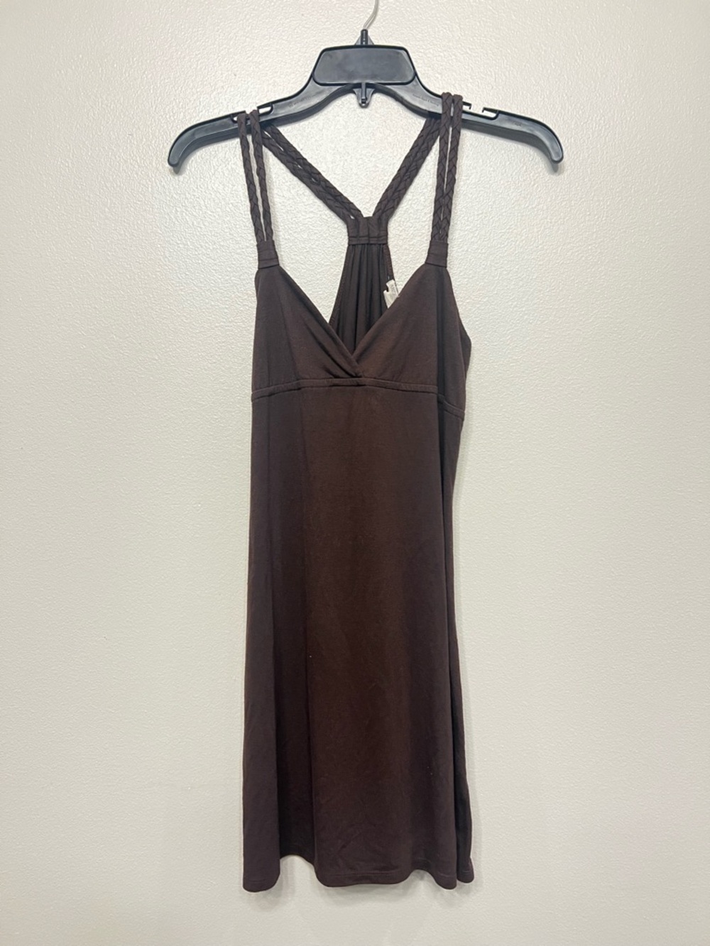 American Rag Brown Sleeveless Boho Beach Dress Braided Straps Y2K Size Medium